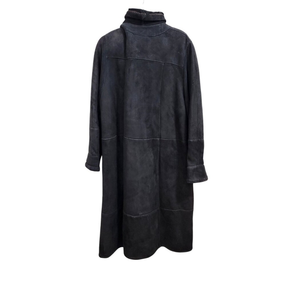 Revillon Shearling coat Black Women's  Size XL - Picture 6 of 14